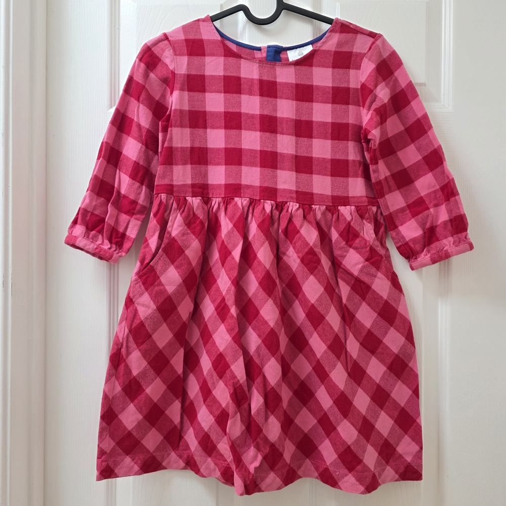 Hanna Andersson Red and Pink Plaid Kids Dress